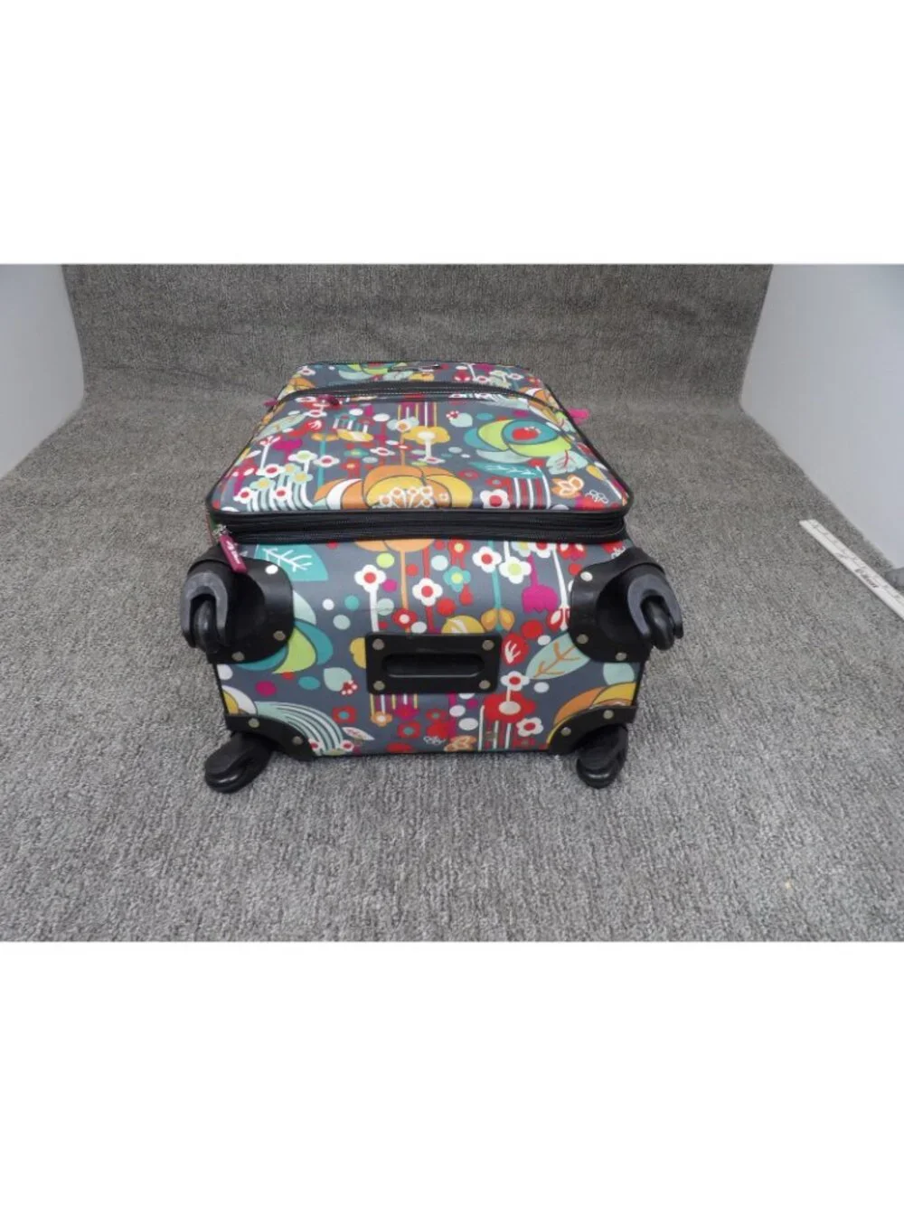 Lily Bloom Floral Spinner Carry-On Luggage Suitcase Expandable Travel Bag 25x16 - Picture 8 of 11